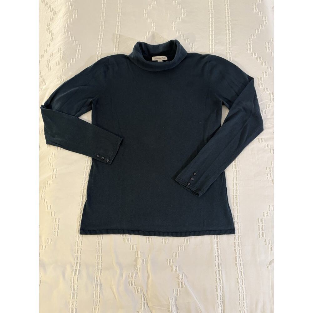 Coldwater Creek Dark Teal Angora Blend Turtleneck Sweater Women’s Medium